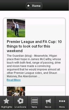 PREMIER LEAGUE LiveUpdate FREE截图