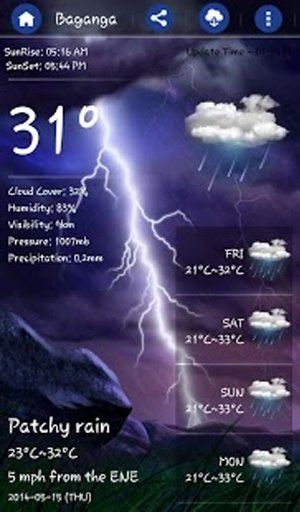 Android Weather &amp; Clock Widget截图1