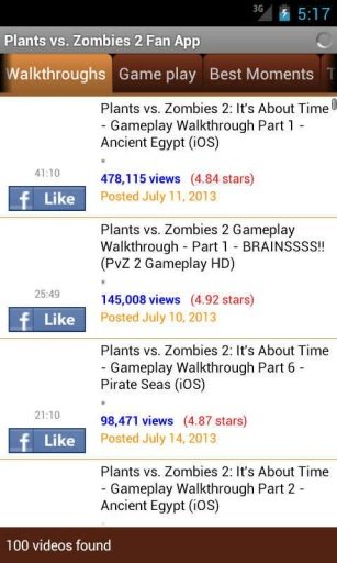 Plants vs. Zombies 2 Fan App截图4