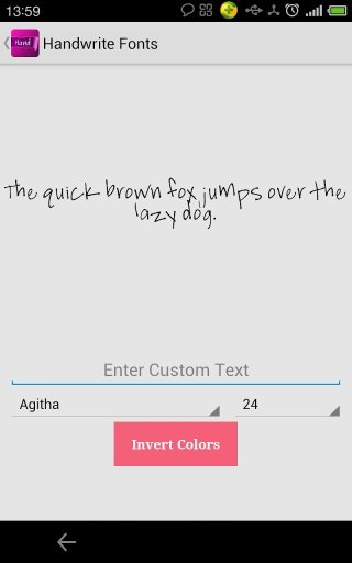 Handwrite fonts for FlipFont截图4