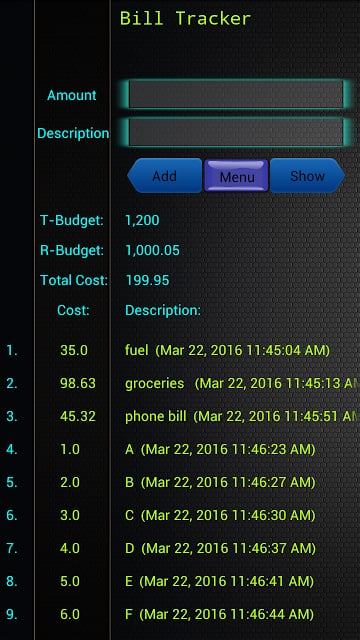 Bill Tracker截图3