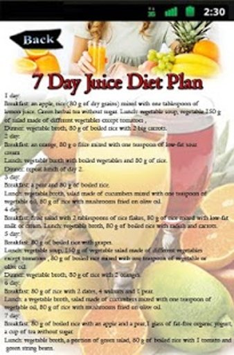 7 Day Juice Diet Plan截图6