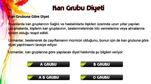 Kan Grubu Diyeti - Zayıfla截图1