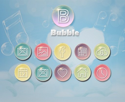 Solo Launcher Bubble Theme截图7