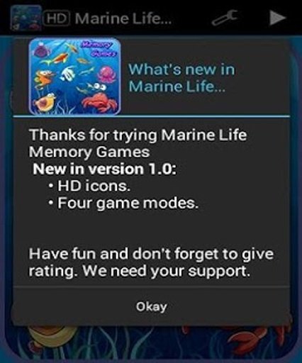 Marine Life Memory Games截图9