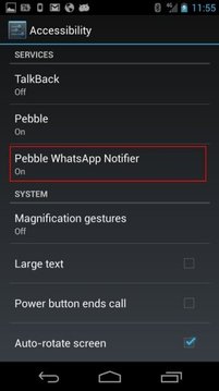 Pebble WhatsApp Notifier截图