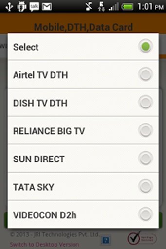 Mobile Recharge,DTH,Data Card截图3