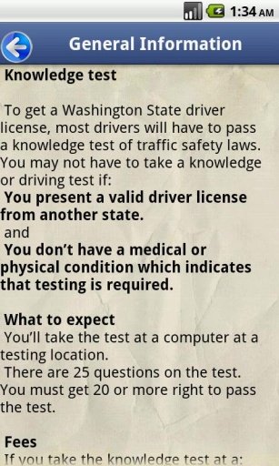 Driver License Test Washington截图2