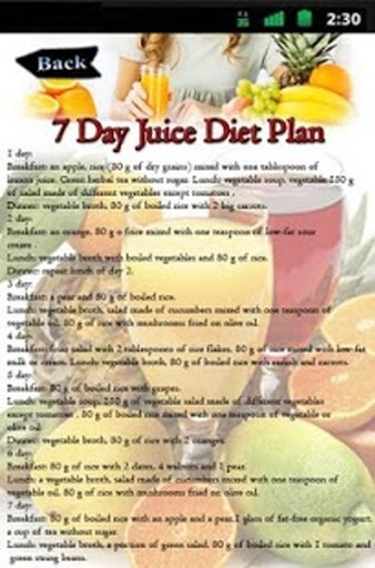 7 Day Juice Diet Plan截图2