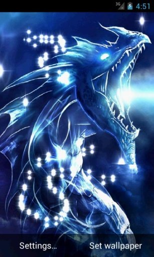 Blue Fantasy Dragon LWP截图1