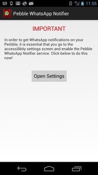 Pebble WhatsApp Notifier截图