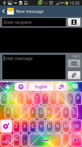 Keyboard Color Glitter Theme截图11