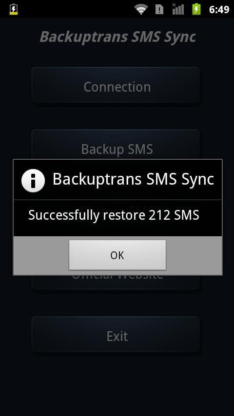 Backuptrans SMS Sync截图1