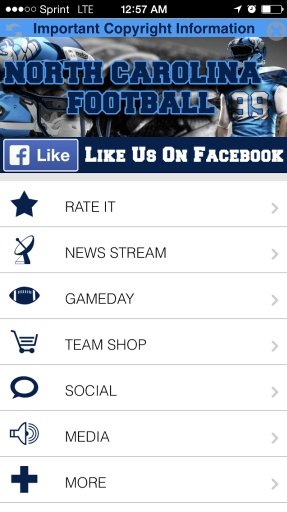 North Carolina Football STREAM截图2