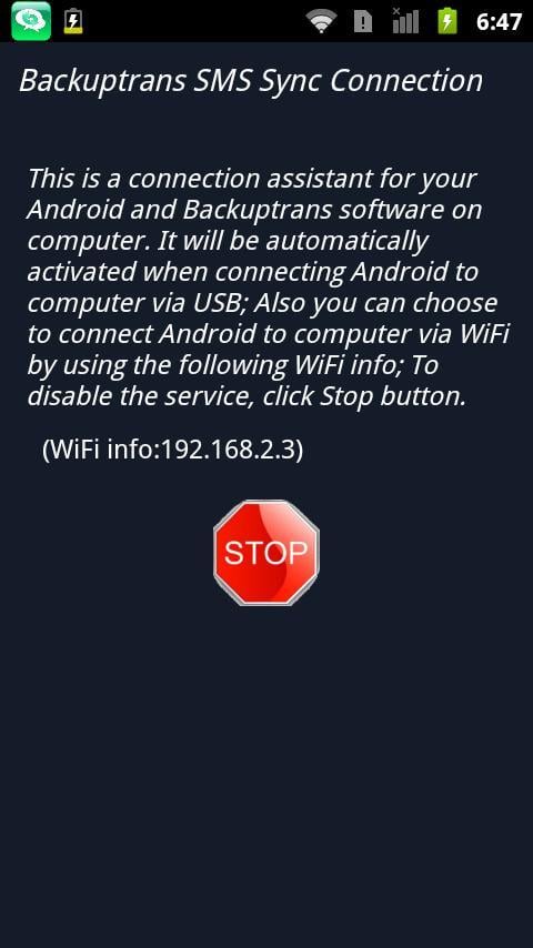 Backuptrans SMS Sync截图3