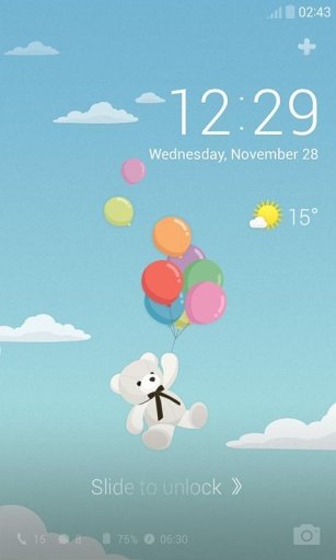 Little Bear's Day Dodol Theme截图4