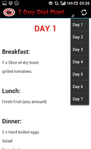 1 Week Diet截图2