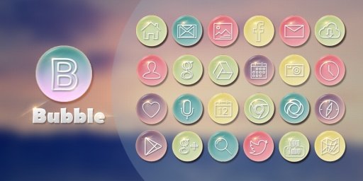 Solo Launcher Bubble Theme截图2