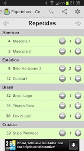 Figurinhas Copa 2014截图11