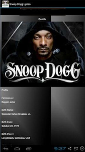 Snoop Dogg Lyrics截图8