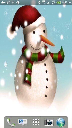 Snowman LiveWallpaper Free截图2