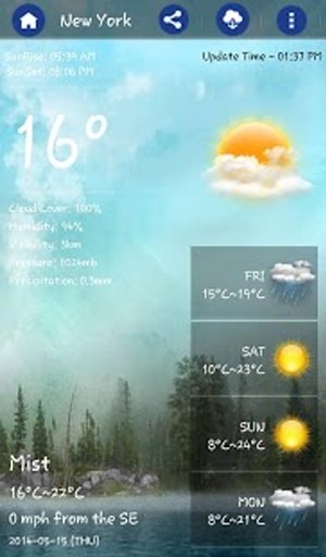 Android Weather &amp; Clock Widget截图8