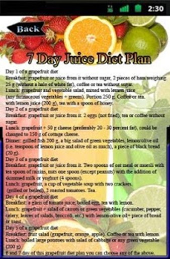 7 Day Juice Diet Plan截图7