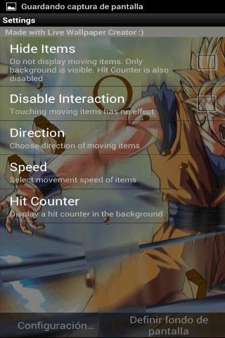 Goku Live Wallpaper and Game截图2