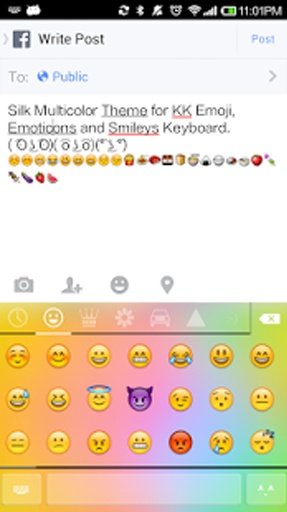 Silk Multicolor Emoji Keyboard截图1