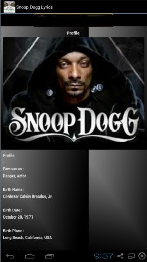 Snoop Dogg Lyrics截图4