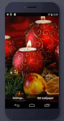 Christmas Candle 3D Wallpaper截图1