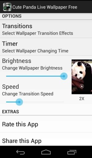 Cute Panda Live Wallpaper Free截图2