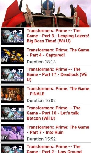 Transformers Prime Game Video截图1