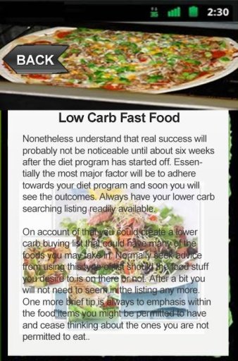 Low Carb Fast Food截图1