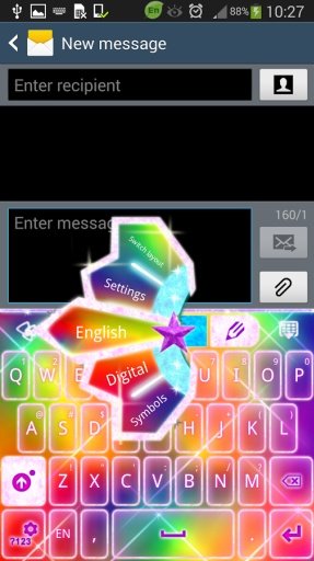 Keyboard Color Glitter Theme截图3