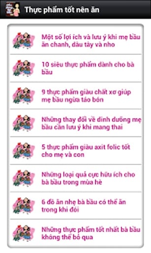 Dinh dưỡng b&agrave; bầu截图3