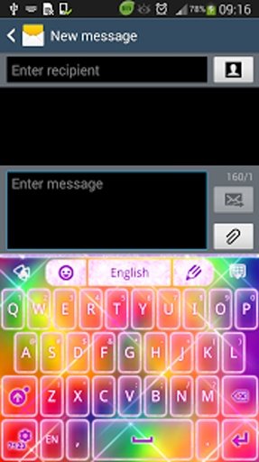 Keyboard Color Glitter Theme截图6