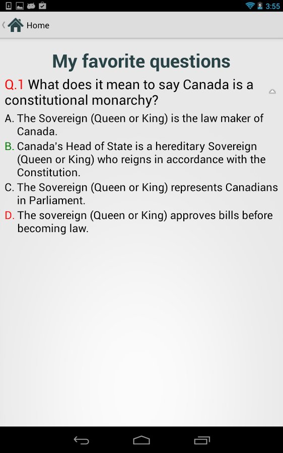 Canadian Citizenship Test 2013截图5