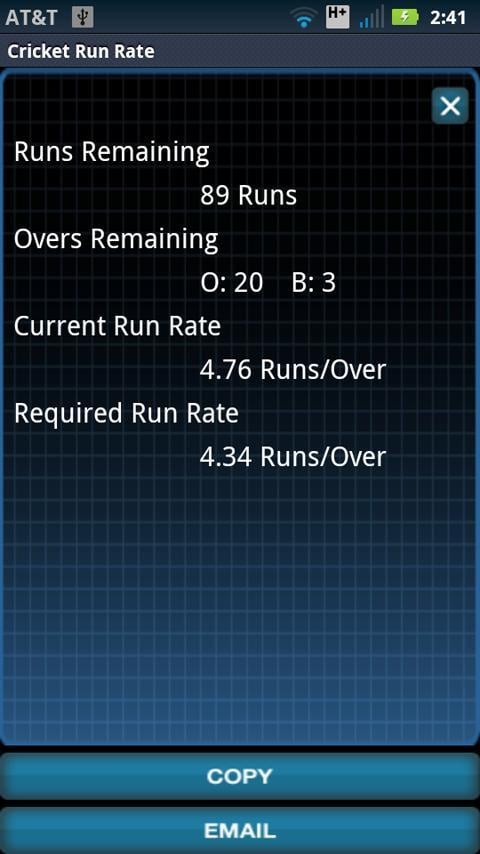 Cricket Run Rate Calculator截图1