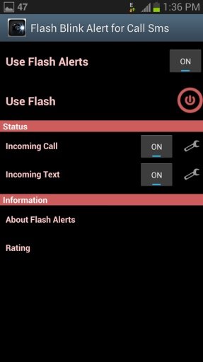 Flash Blink Alert for Call/Sms截图6