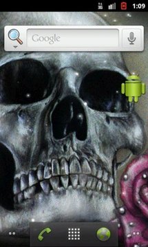 Skull&amp;Rose1 livewallpaper free截图