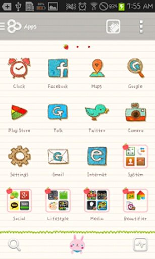 Happy Apple go launcher theme截图2