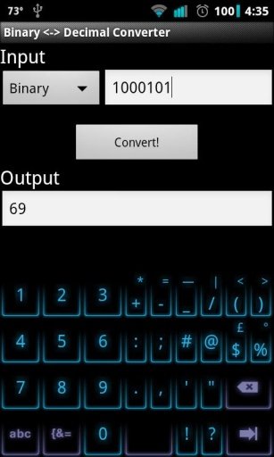 Binary &lt;-&gt; Decimal Converter截图4