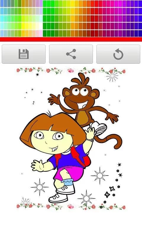 Coloring Princess Dora Cute截图4