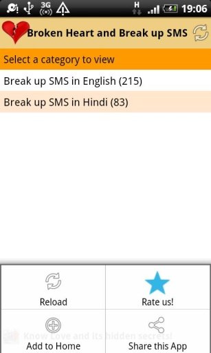 Broken Heart and Break up SMS截图8