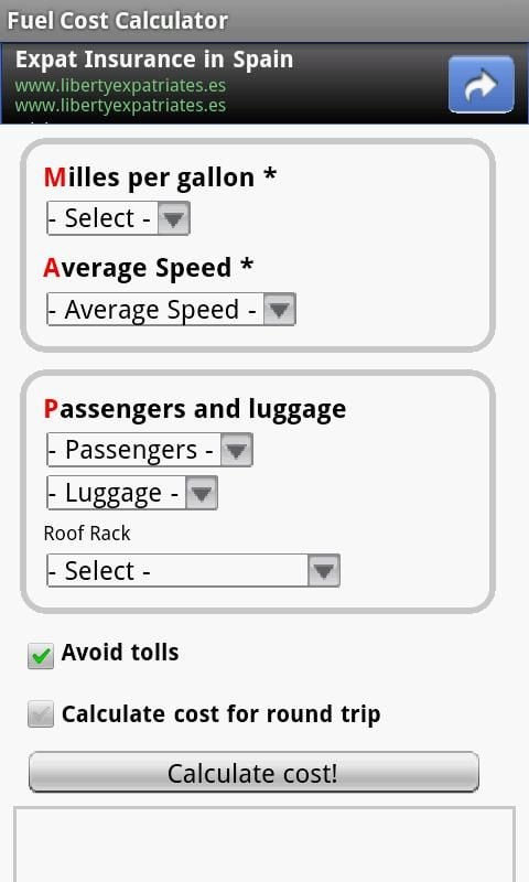 Gas Trip Calculator截图1