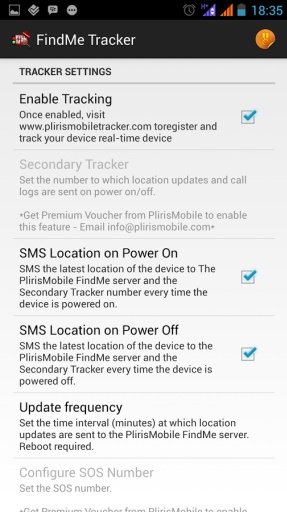 FindMe Android Tracker截图4