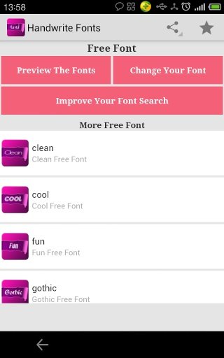 Handwrite fonts for FlipFont截图5