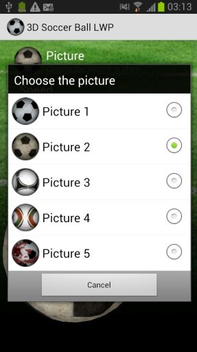 3D Football LWP Ball截图2