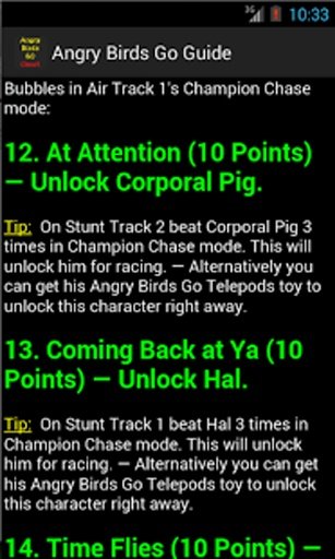 Guide Cheats Angry Birds Go截图6
